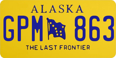 AK license plate GPM863
