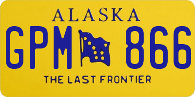 AK license plate GPM866