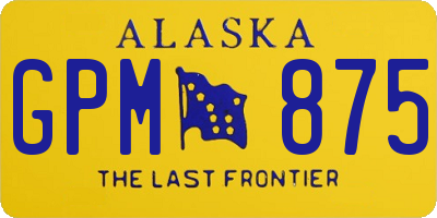 AK license plate GPM875