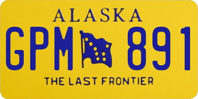 AK license plate GPM891