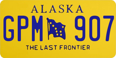 AK license plate GPM907