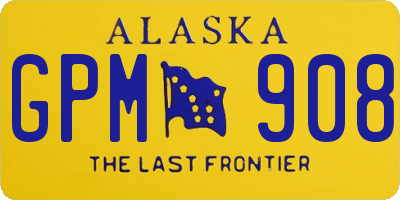 AK license plate GPM908
