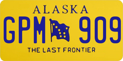 AK license plate GPM909