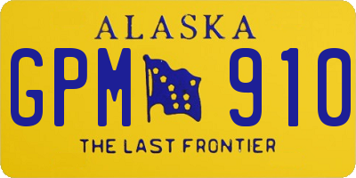 AK license plate GPM910