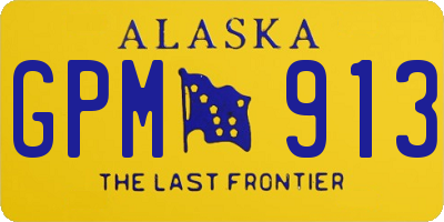AK license plate GPM913