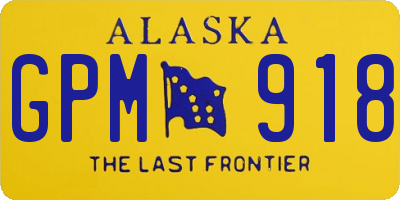 AK license plate GPM918