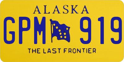 AK license plate GPM919