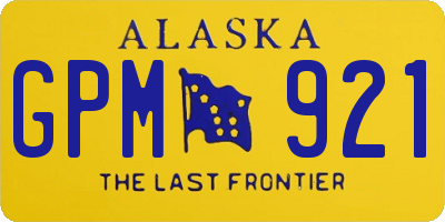 AK license plate GPM921