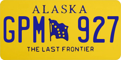 AK license plate GPM927