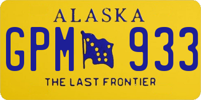 AK license plate GPM933