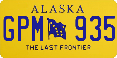 AK license plate GPM935