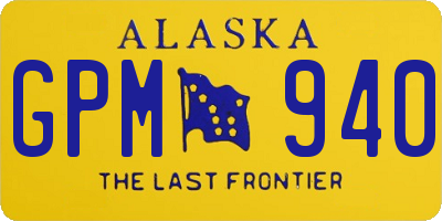 AK license plate GPM940