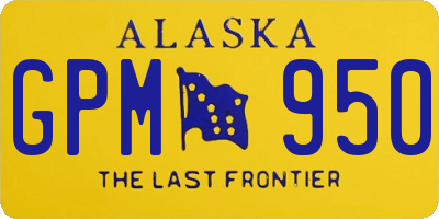 AK license plate GPM950