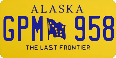 AK license plate GPM958