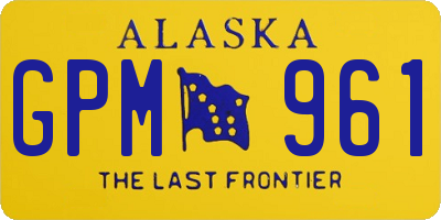 AK license plate GPM961