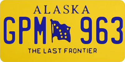 AK license plate GPM963