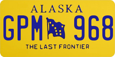 AK license plate GPM968