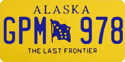 AK license plate GPM978