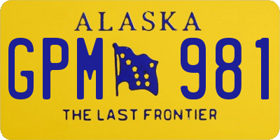 AK license plate GPM981