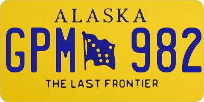 AK license plate GPM982