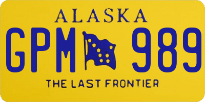 AK license plate GPM989