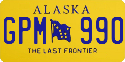 AK license plate GPM990