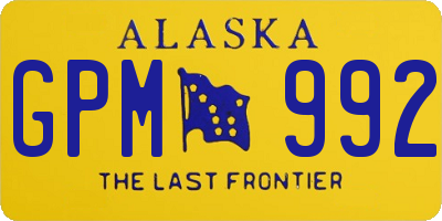 AK license plate GPM992