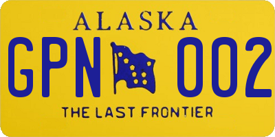 AK license plate GPN002