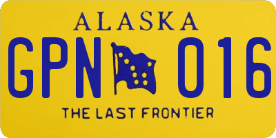 AK license plate GPN016