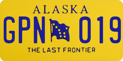 AK license plate GPN019