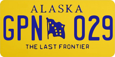 AK license plate GPN029