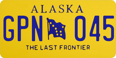 AK license plate GPN045
