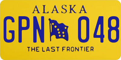 AK license plate GPN048