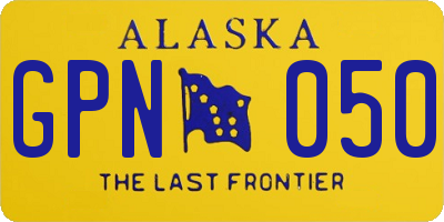 AK license plate GPN050