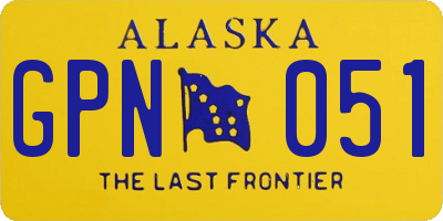 AK license plate GPN051