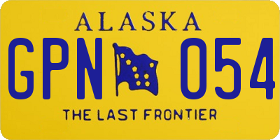 AK license plate GPN054
