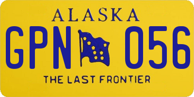 AK license plate GPN056