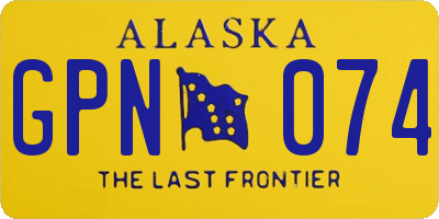 AK license plate GPN074