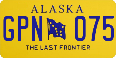 AK license plate GPN075