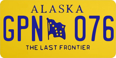 AK license plate GPN076