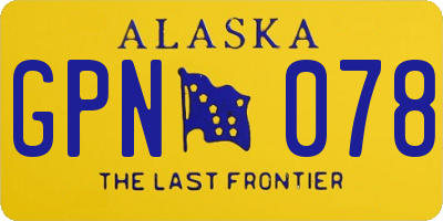 AK license plate GPN078