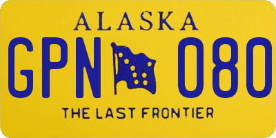 AK license plate GPN080