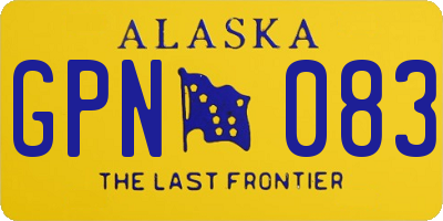 AK license plate GPN083