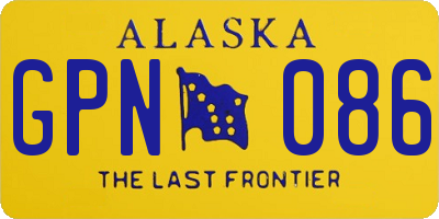 AK license plate GPN086