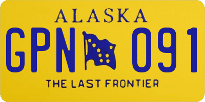 AK license plate GPN091