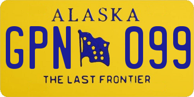 AK license plate GPN099
