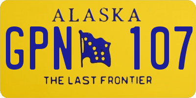 AK license plate GPN107