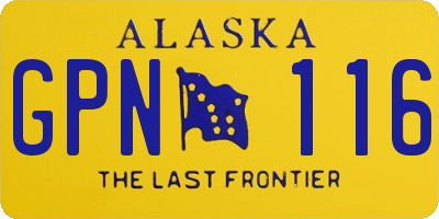 AK license plate GPN116