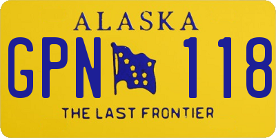 AK license plate GPN118