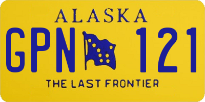 AK license plate GPN121